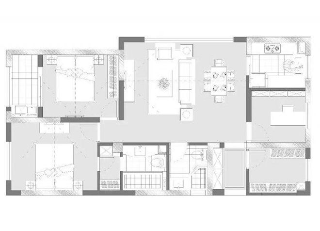 108平米现代风三居室风格自然简约又照顾到各个细节(图5)
