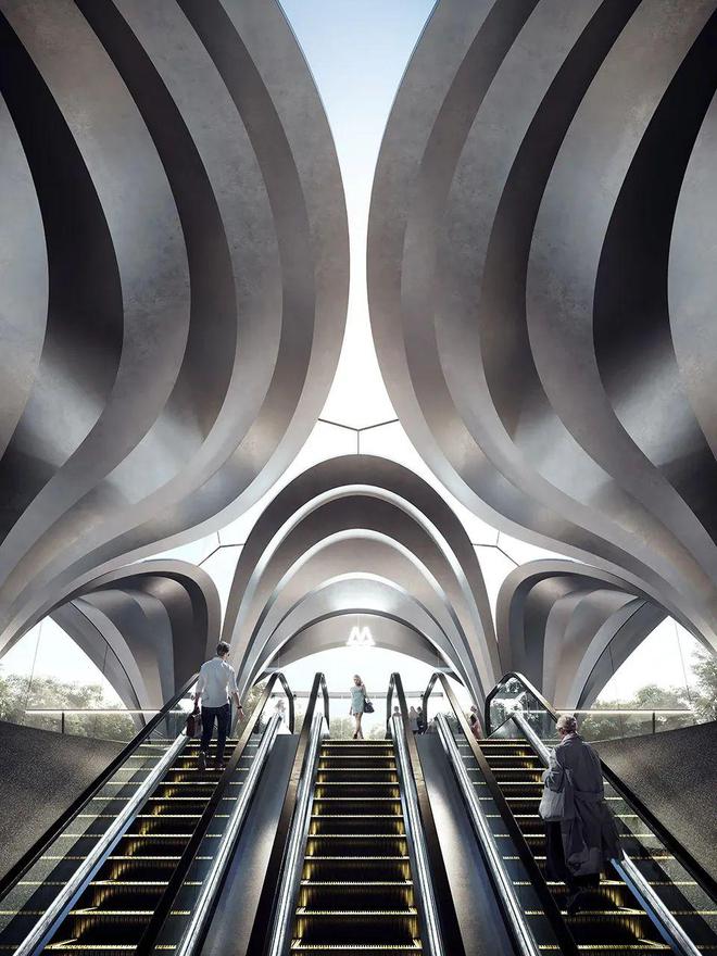 10个极具未来感的地铁站设计(图12)
